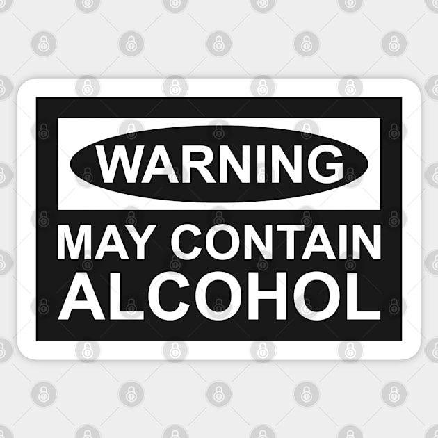 May Contain Alcohol Sticker by VectorPlanet